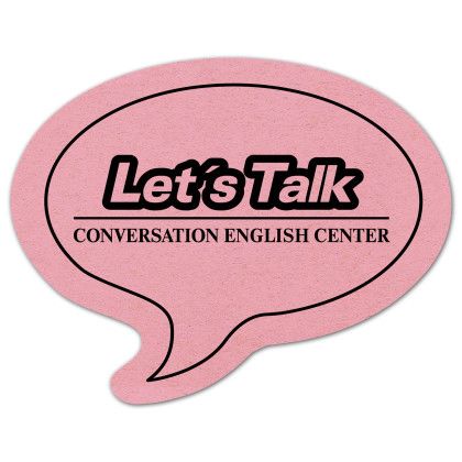 Custom Talk Bubble Compressed Sponge - Pink Custom Talk Bubble Compressed Sponge - Pink