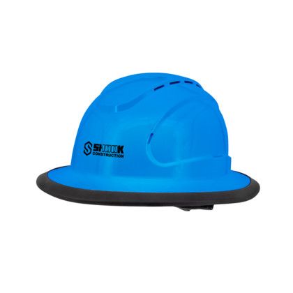 Custom The Judge 6-point Ratchet Type I Vented Full Brim Hard Hat - Ocean blue Custom The Judge 6-point Ratchet Type I Vented Full Brim Hard Hat - Ocean blue