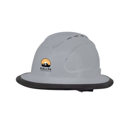 Custom The Judge 6-point Ratchet Type I Vented Full Brim Hard Hat - Light grey Custom The Judge 6-point Ratchet Type I Vented Full Brim Hard Hat - Light grey