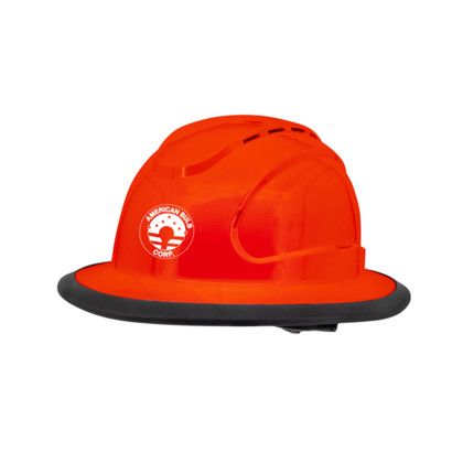 Custom The Judge 6-point Ratchet Type I Vented Full Brim Hard Hat - Hi-vis Orange Custom The Judge 6-point Ratchet Type I Vented Full Brim Hard Hat - Hi-vis Orange