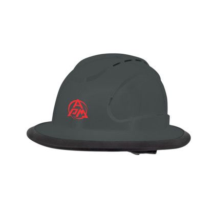 Custom The Judge 6-point Ratchet Type I Vented Full Brim Hard Hat - Dark gray Custom The Judge 6-point Ratchet Type I Vented Full Brim Hard Hat - Dark gray