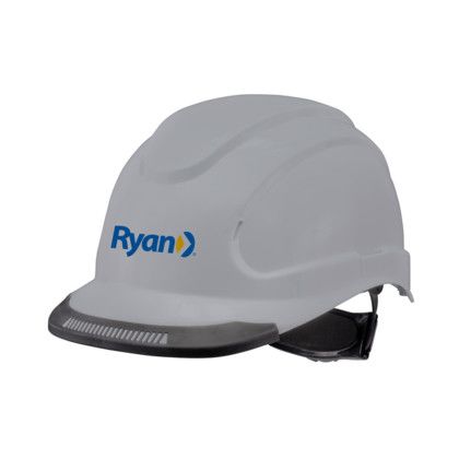 Custom Hypeman 6-point Ratchet Type I Cap Style Hard Hat - Light gray Custom Hypeman 6-point Ratchet Type I Cap Style Hard Hat - Light gray