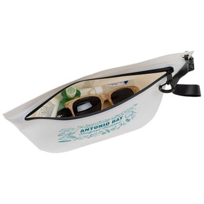 Custom Sunfish Water Resistant Tarpaulin Utility Bag - White Open View Custom Sunfish Water Resistant Tarpaulin Utility Bag - White Open View