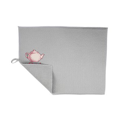 Custom Saloon 20" x 15" Dish Drying Mat - Gray Front view Custom Saloon 20" x 15" Dish Drying Mat - Gray Front view
