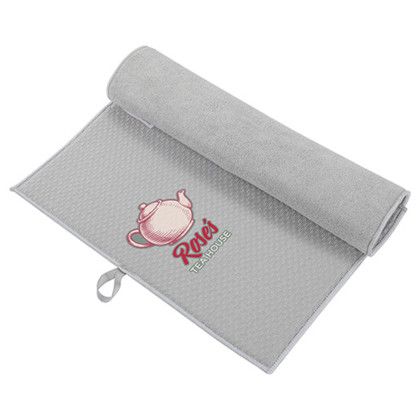 Custom Saloon 20" x 15" Dish Drying Mat - Gray Angle view Custom Saloon 20" x 15" Dish Drying Mat - Gray Angle view