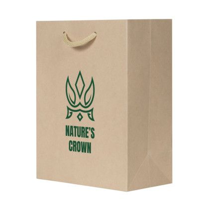 Custom Bamboo Eurotote 8 x 4 x 10 - Hot Stamp - Natural Angle view Custom Bamboo Eurotote 8 x 4 x 10 - Hot Stamp - Natural Angle view