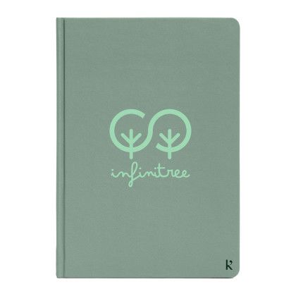 Custom Karst Stone Paper 5.5" x 8.5" Hard Cover Notebook - Green