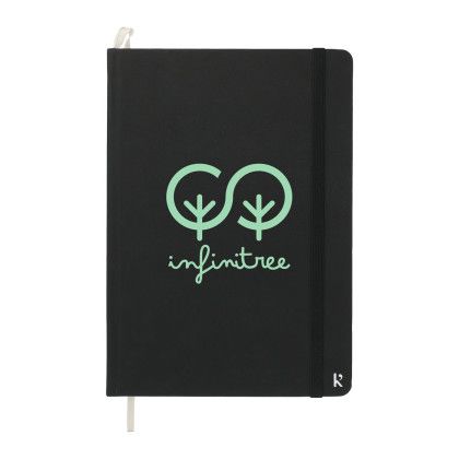 Custom Karst Stone Paper 5.5" x 8.5" Hard Cover Notebook - Black