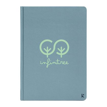 Custom Karst Stone Paper 5.5" x 8.5" Hard Cover Notebook - Light blue