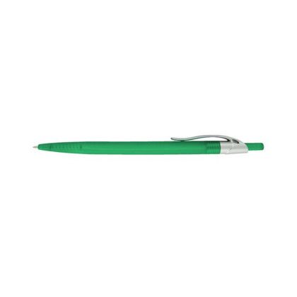 Custom Preston Ballpoint Pen With Translucent Barrel & Silver Clip Click Pen - Green Custom Preston Ballpoint Pen With Translucent Barrel & Silver Clip Click Pen - Green
