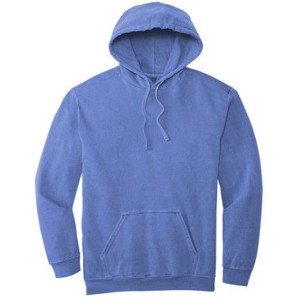 Custom Comfort Colors Ring Spun Hooded Sweatshirt - Flo Blue Custom Comfort Colors Ring Spun Hooded Sweatshirt - Flo Blue
