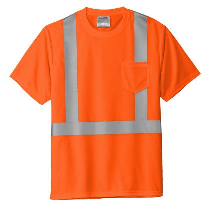 Custom CornerStone ANSI 107 Class 2 Mesh Tee - Safety orange