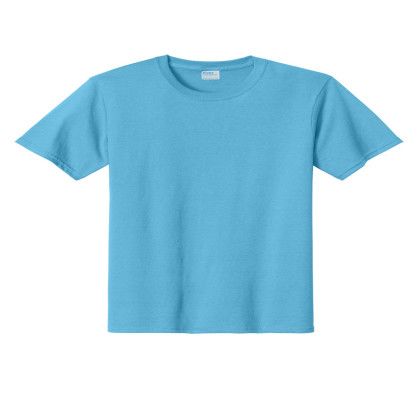 Custom Port & Company Essential Tee - Aquatic Blue Custom Port & Company Essential Tee - Aquatic Blue