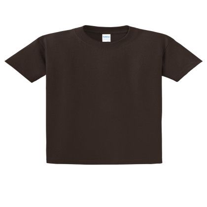 Custom Port & Company Essential Tee - Dark Chocolate Brown Custom Port & Company Essential Tee - Dark Chocolate Brown