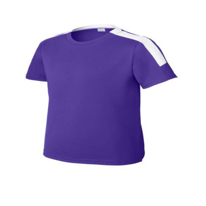 custom Sport-Tek Youth Competitor United Crew - Purple/white custom Sport-Tek Youth Competitor United Crew - Purple/white
