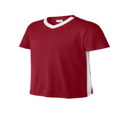 Custom Sport-Tek Youth Competitor United V-Neck - Deep red/white Custom Sport-Tek Youth Competitor United V-Neck - Deep red/white