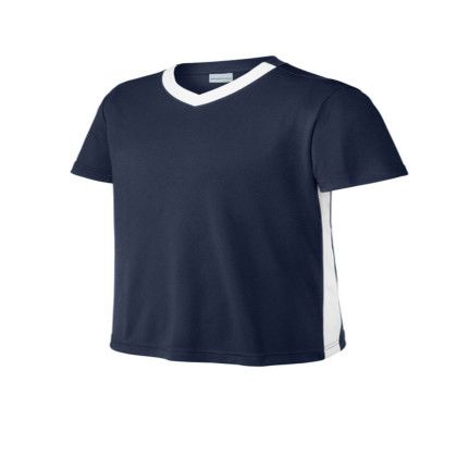 Custom Sport-Tek Youth Competitor United V-Neck - True Navy/white Custom Sport-Tek Youth Competitor United V-Neck - True Navy/white