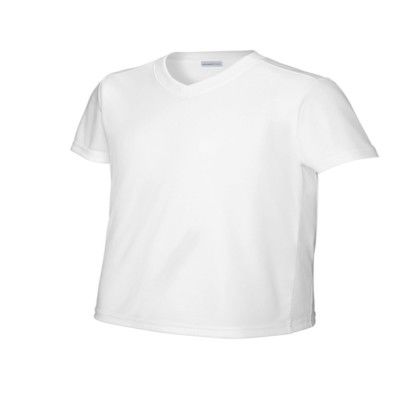 Custom Sport-Tek Youth Competitor United V-Neck - White/white Custom Sport-Tek Youth Competitor United V-Neck - White/white