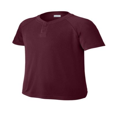custom Sport-Tek Youth PosiCharge Competitor 2-Button Henley - Maroon custom Sport-Tek Youth PosiCharge Competitor 2-Button Henley - Maroon