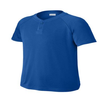 custom Sport-Tek Youth PosiCharge Competitor 2-Button Henley - True Royal custom Sport-Tek Youth PosiCharge Competitor 2-Button Henley - True Royal
