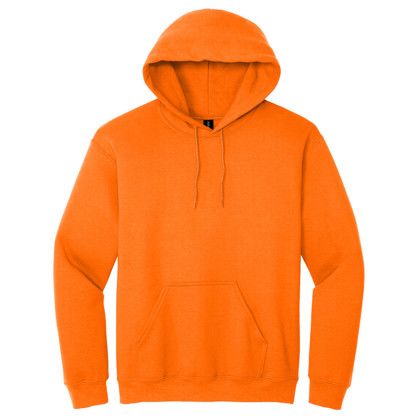 Custom Adult Blend Hooded Pullover Sweatshirt - Gildan - Safety orange