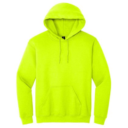 Custom Adult Blend Hooded Pullover Sweatshirt - Gildan - Safety green