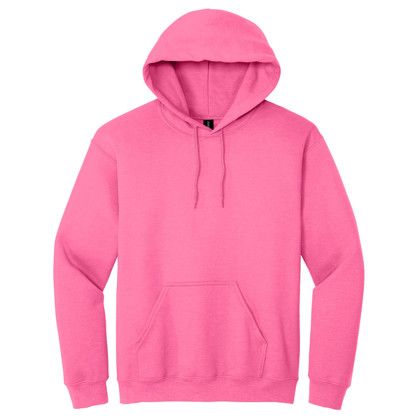 Custom Adult Blend Hooded Pullover Sweatshirt - Gildan - Safety pink