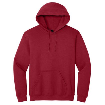Custom Adult Blend Hooded Pullover Sweatshirt - Gildan - Cherry Red