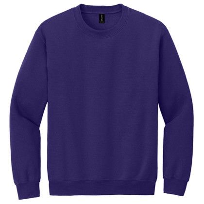 Custom Gildan - Heavy Blend Crewneck Sweatshirt - Purple Custom Gildan - Heavy Blend Crewneck Sweatshirt - Purple