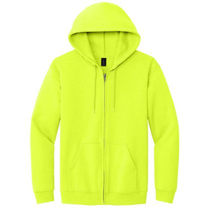 Custom Gildan Heavy Blend Full-Zip Hooded Sweatshirt - Safety green Custom Gildan Heavy Blend Full-Zip Hooded Sweatshirt - Safety green
