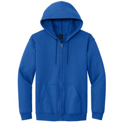 Custom Gildan Heavy Blend Full-Zip Hooded Sweatshirt - Royal Custom Gildan Heavy Blend Full-Zip Hooded Sweatshirt - Royal