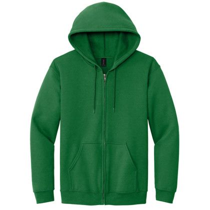 Custom Gildan Heavy Blend Full-Zip Hooded Sweatshirt - Irish green Custom Gildan Heavy Blend Full-Zip Hooded Sweatshirt - Irish green
