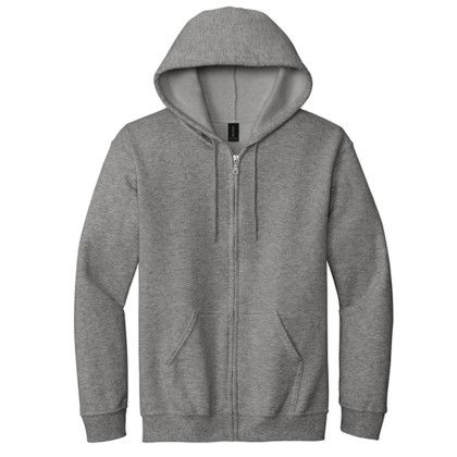 Custom Gildan Heavy Blend Full-Zip Hooded Sweatshirt - Graphite heather Custom Gildan Heavy Blend Full-Zip Hooded Sweatshirt - Graphite heather