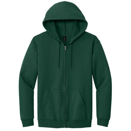Custom Gildan Heavy Blend Full-Zip Hooded Sweatshirt - Forest green Custom Gildan Heavy Blend Full-Zip Hooded Sweatshirt - Forest green