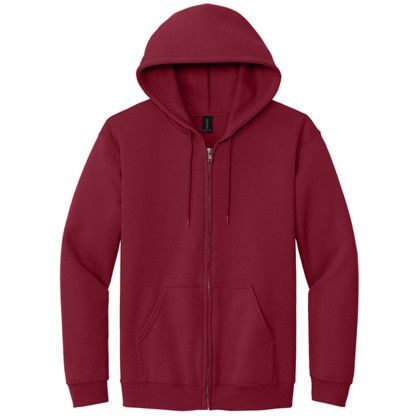 Custom Gildan Heavy Blend Full-Zip Hooded Sweatshirt - cardinal Custom Gildan Heavy Blend Full-Zip Hooded Sweatshirt - cardinal