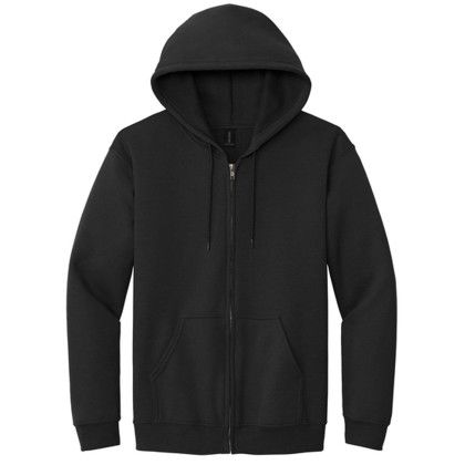 Custom Gildan Heavy Blend Full-Zip Hooded Sweatshirt - Black Custom Gildan Heavy Blend Full-Zip Hooded Sweatshirt - Black