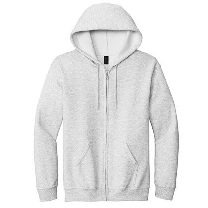 Custom Gildan Heavy Blend Full-Zip Hooded Sweatshirt - Ash Custom Gildan Heavy Blend Full-Zip Hooded Sweatshirt - Ash