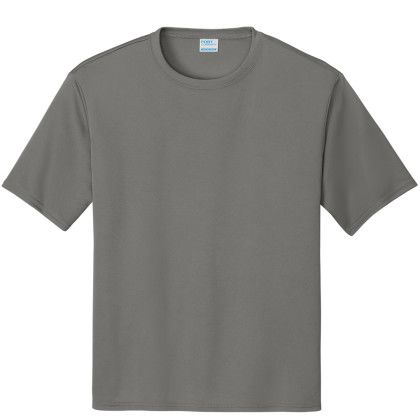 Custom Port & Company Performance Tee - Gray Concrete Custom Port & Company Performance Tee - Gray Concrete