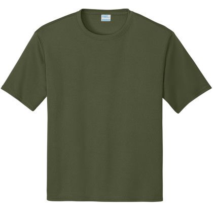 Custom Port & Company Performance Tee - Olive Drab Green Custom Port & Company Performance Tee - Olive Drab Green