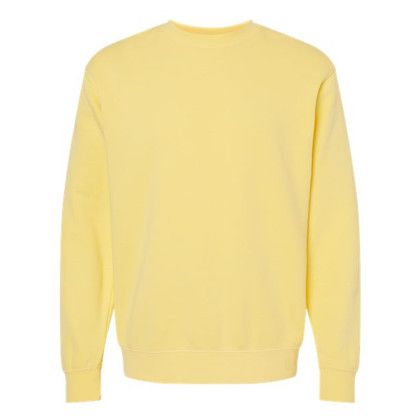 Custom Independent Trading Co. Full Color Midweight Pigment Dyed Crew Neck Sweatshirt - Pigment yellow Custom Independent Trading Co. Full Color Midweight Pigment Dyed Crew Neck Sweatshirt - Pigment yellow