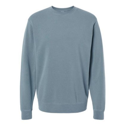 Custom Independent Trading Co. Full Color Midweight Pigment Dyed Crew Neck Sweatshirt - Pigment slate blue Custom Independent Trading Co. Full Color Midweight Pigment Dyed Crew Neck Sweatshirt - Pigment slate blue