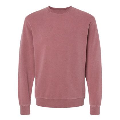Custom Independent Trading Co. Full Color Midweight Pigment Dyed Crew Neck Sweatshirt - Pigment maroon Custom Independent Trading Co. Full Color Midweight Pigment Dyed Crew Neck Sweatshirt - Pigment maroon
