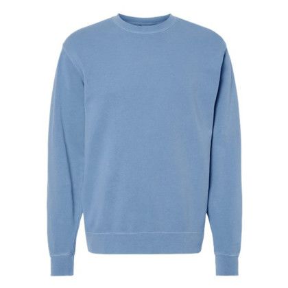 Custom Independent Trading Co. Full Color Midweight Pigment Dyed Crew Neck Sweatshirt - Pigment light blue Custom Independent Trading Co. Full Color Midweight Pigment Dyed Crew Neck Sweatshirt - Pigment light blue