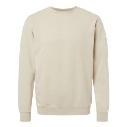 Custom Independent Trading Co. Full Color Midweight Pigment Dyed Crew Neck Sweatshirt - Pigment Ivory Custom Independent Trading Co. Full Color Midweight Pigment Dyed Crew Neck Sweatshirt - Pigment Ivory