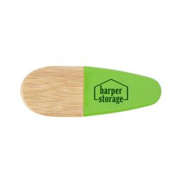 Custom Recycled PS & Bamboo Magnetic Memo Clip - Lime green Custom Recycled PS & Bamboo Magnetic Memo Clip - Lime green