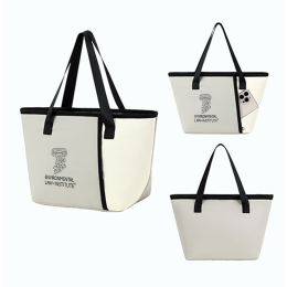 Custom Wrightwood Nylon Lunch Cooler Tote - Gray 