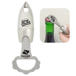 Custom Metal Rocket Bottle Opener - Silver Custom Metal Rocket Bottle Opener - Silver
