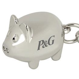 Custom Metal Pig Keychain