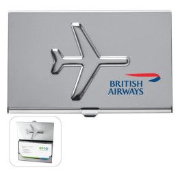Custom Metal Airplane Business Card Holder Case