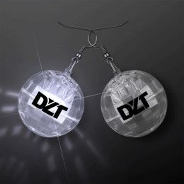 Custom Light Projecting Disco Ball Earrings, 1 Pair Custom Light Projecting Disco Ball Earrings, 1 Pair